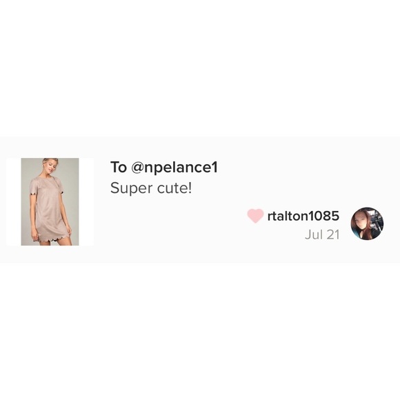 Mocha Scallop Hem Suede Dress - Picture 7 of 8